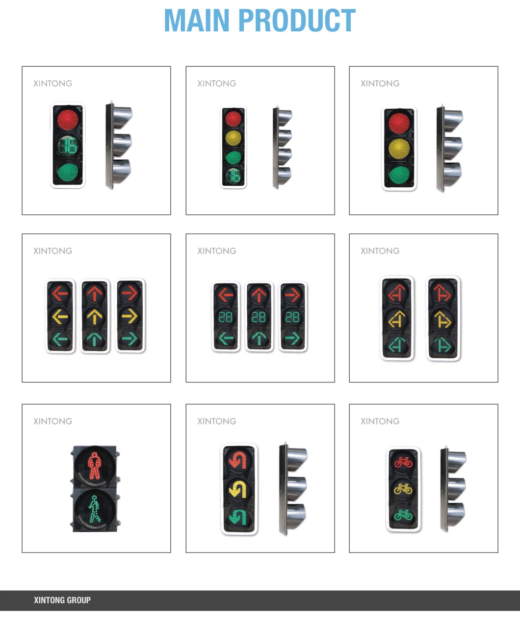 CE RoHS 200mm 300mm 400mm Warning Full Ball Intelligent LED Solar Power Traffic Signal Light