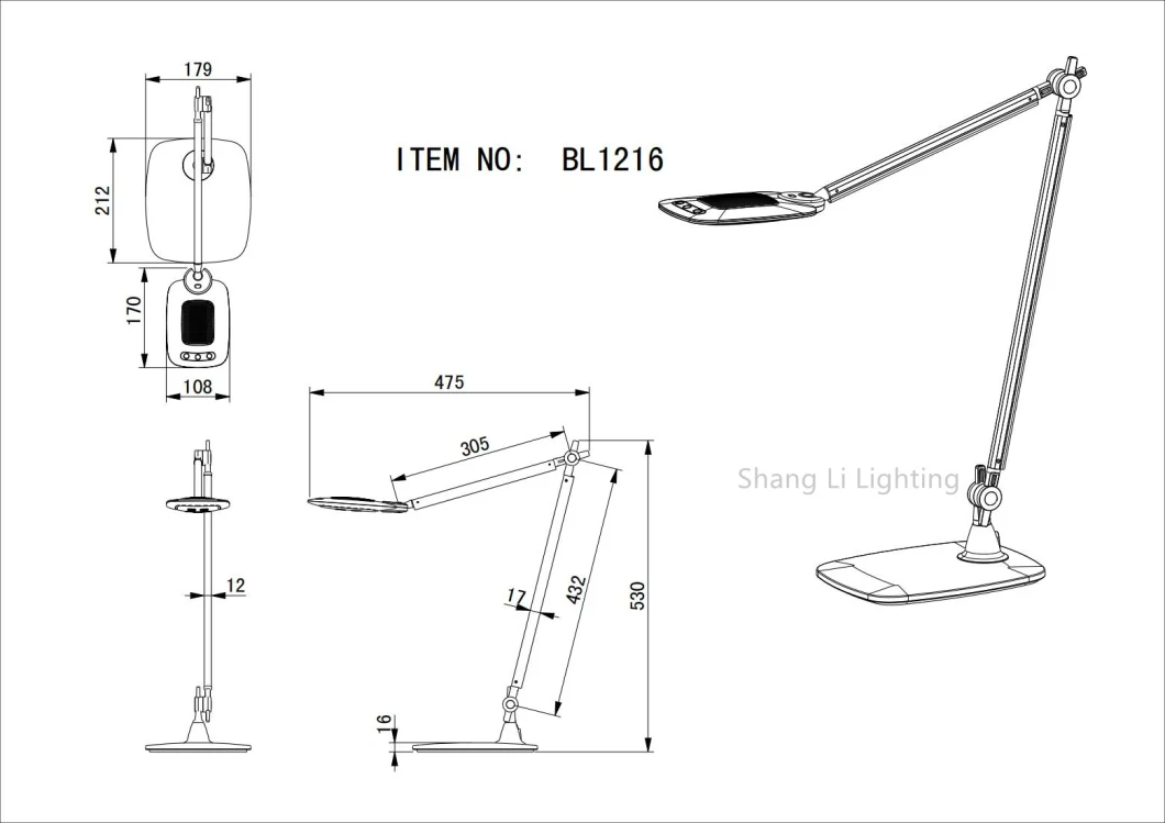 European and American Aluminum Alloy Folding Lamp 3 Kinds of Lights 6 Kinds of Brightness Adjustment Students Eye Protection Reading LED Table Lamp