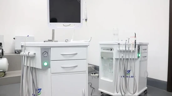 Conjunto de equipamentos odontológicos veterinários LED Compressor de ar embutido Luxo móvel Preço barato Criança portátil Unidad Cadeira de unidade odontológica