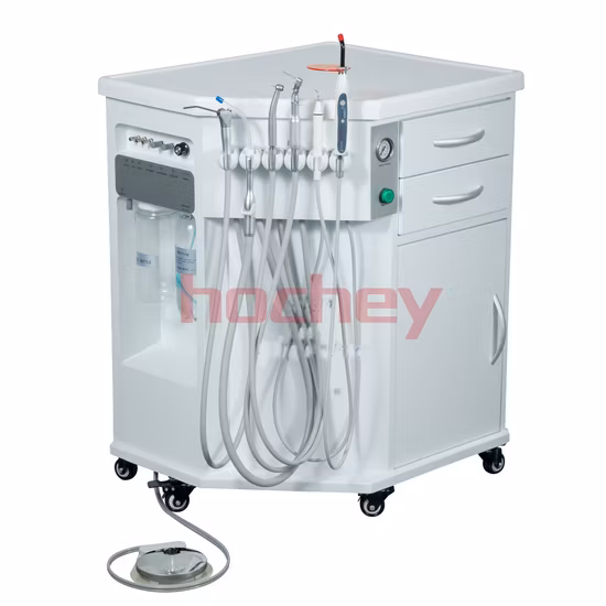 Conjunto de equipamentos odontológicos veterinários LED Compressor de ar embutido Luxo móvel Preço barato Criança portátil Unidad Cadeira de unidade odontológica