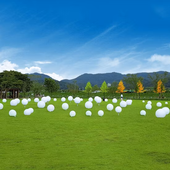 Cubo de bola de neve de plástico bola de luz LED para decoração de Natal