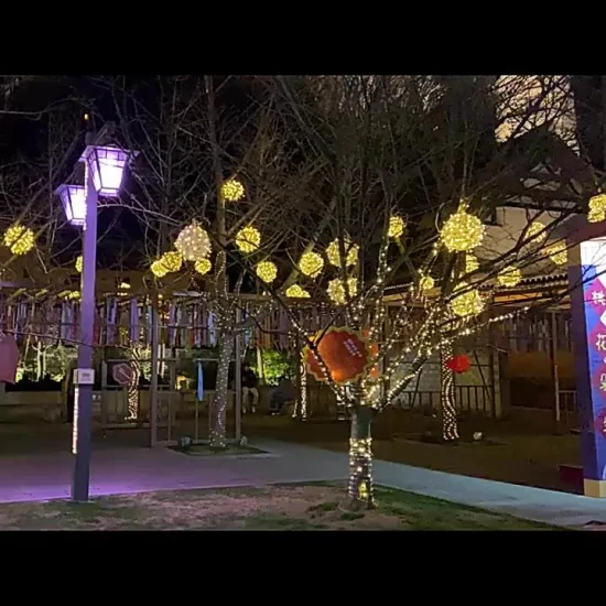 Atacado Casa Moderna Jardim LED Decoração Externa Luxuosa Bola Pendurada Luz Cordão
