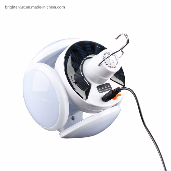 Brightenlux Atacado plástico ABS à prova d'água brilhante LED recarregável luz de acampamento solar